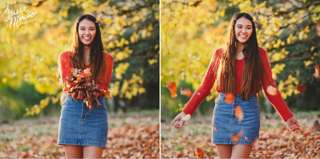 Outdoor Senior Portraits in the Fall in Portland.