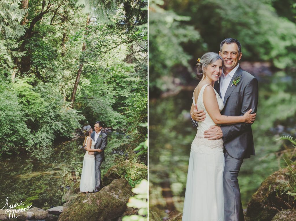 Outdoor Leach Botanical Gardens Wedding Photography in Portland, Oregon. 